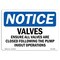 Signmission OSHA Sign, 10" H, Rigid Plastic, Valves Ensure All Valves Are Closed Following Sign, Landscape OS-NS-P-1014-L-18861 - alternate 1